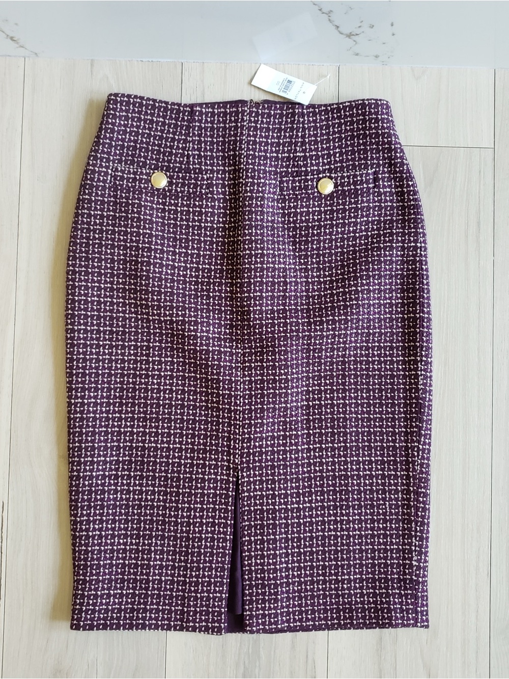 Ann Taylor Purple Tweed‎ Pencil Skirt